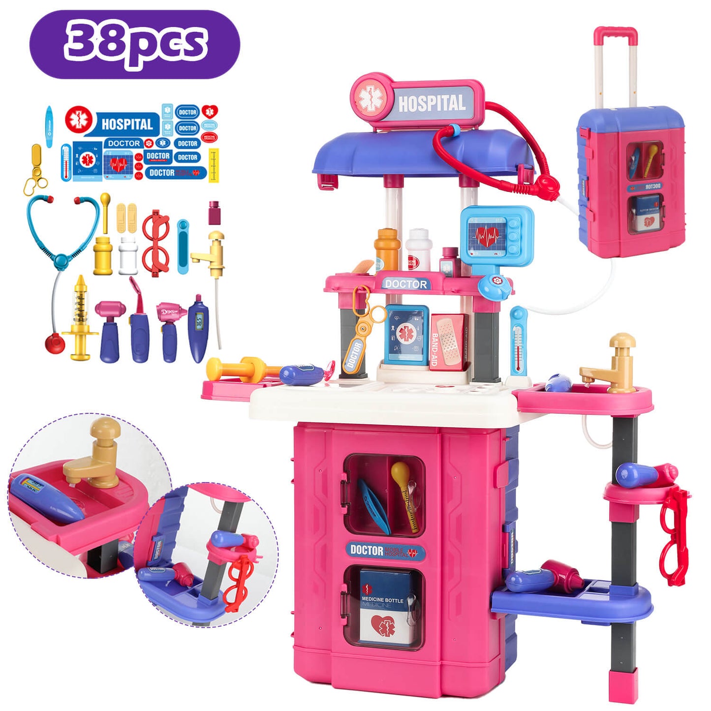 38Pcs Toy Doctor Kit for Kids