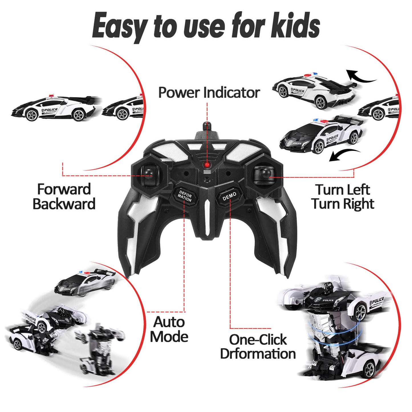 Transform Remote Control Car Robot