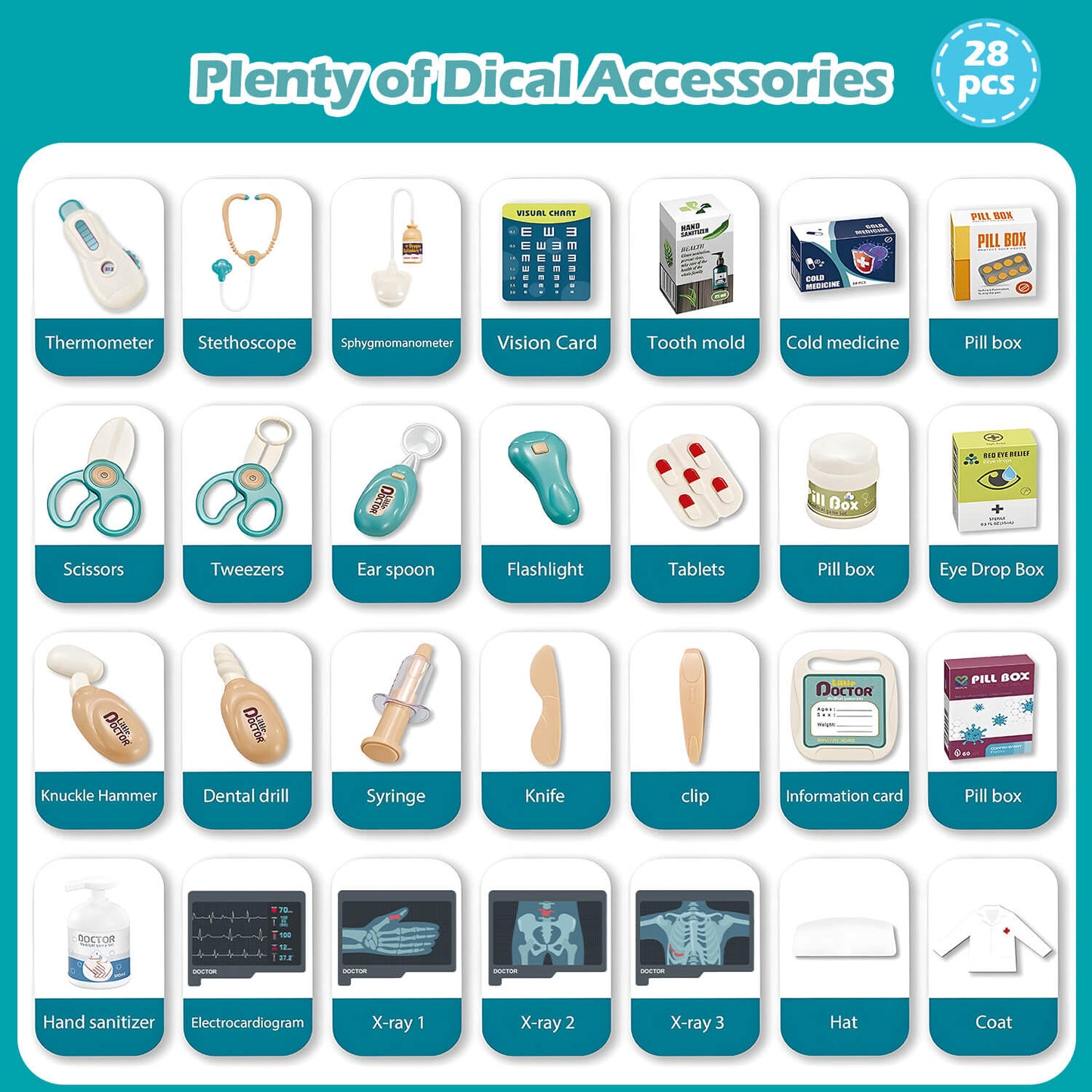 28PCS Doctor Kit for Kids