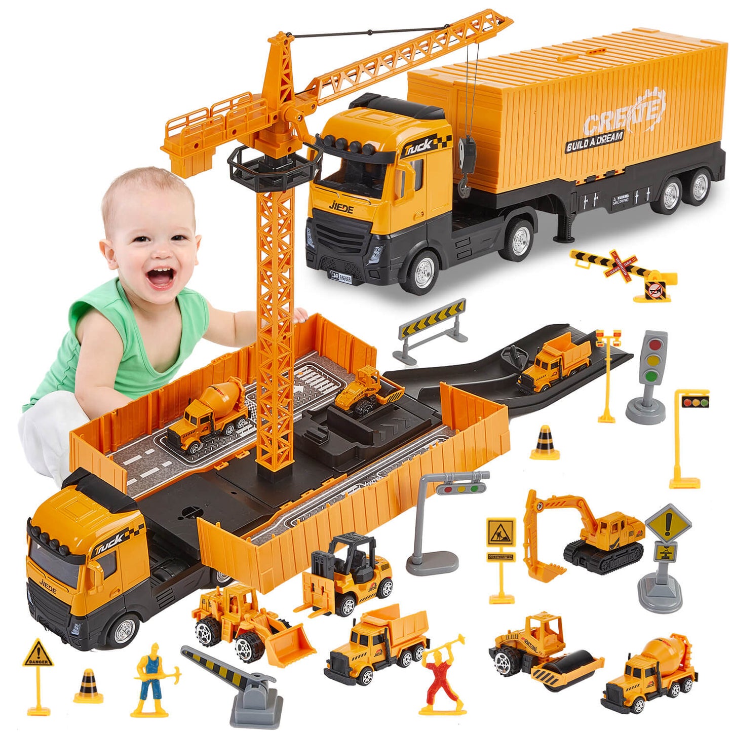 Construction Vehicles Toy Playset