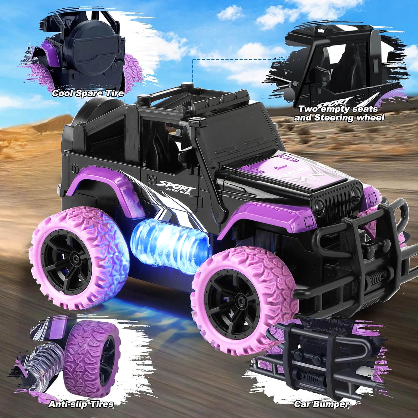 Purple Remote Control Car