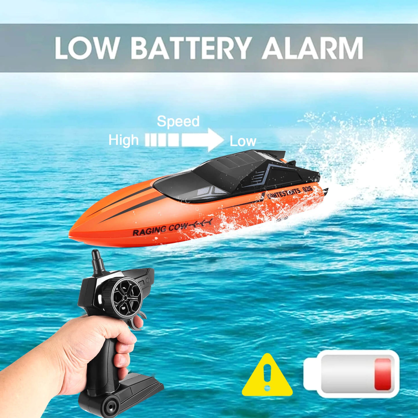 Orange RC Boat