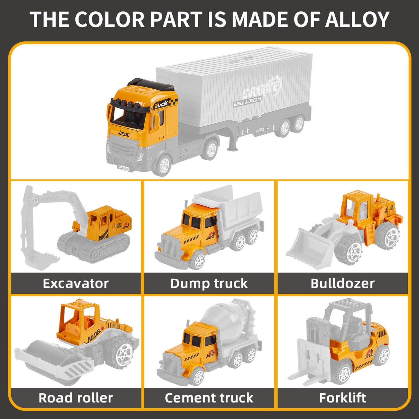 Construction Vehicles Toy Playset