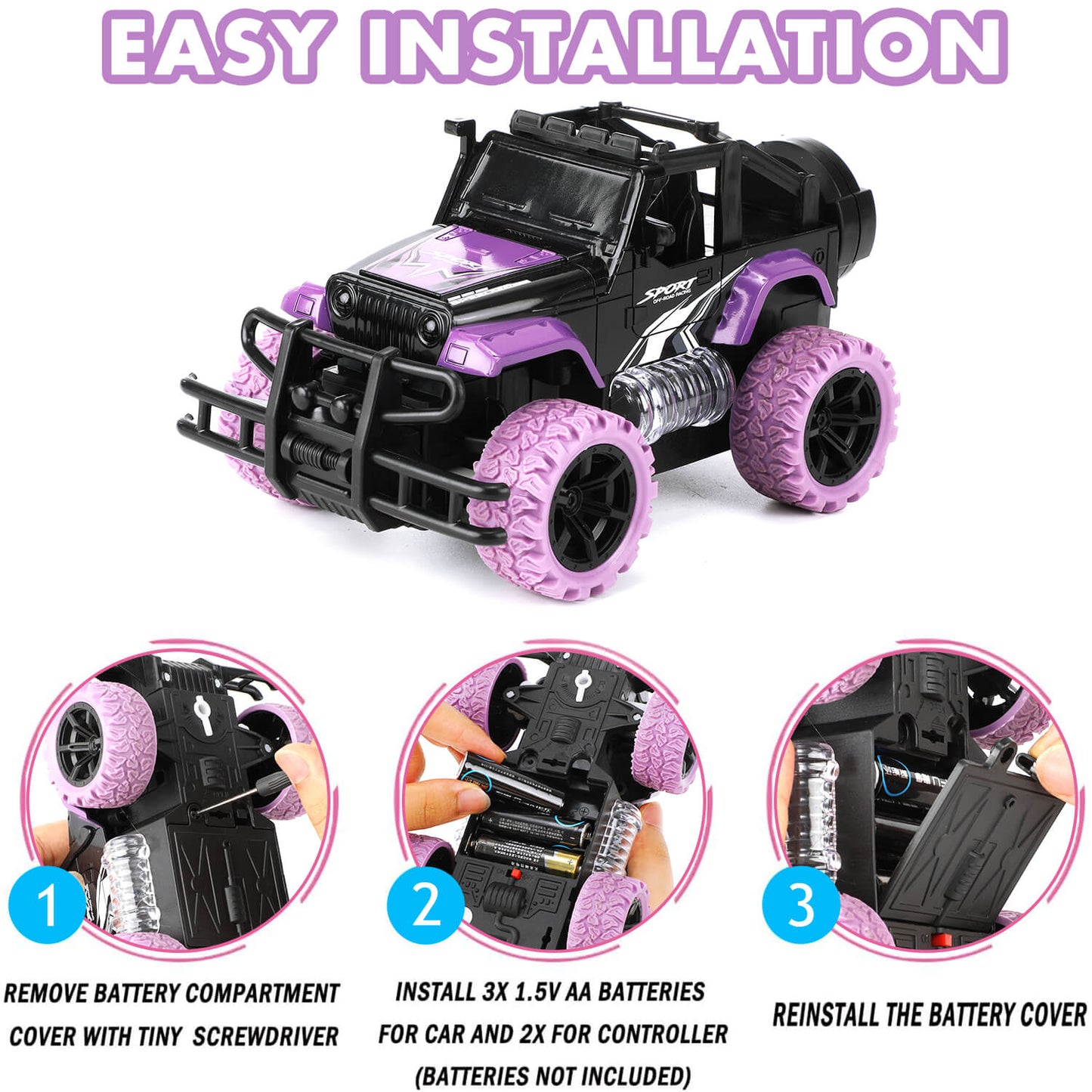 Purple Remote Control Car
