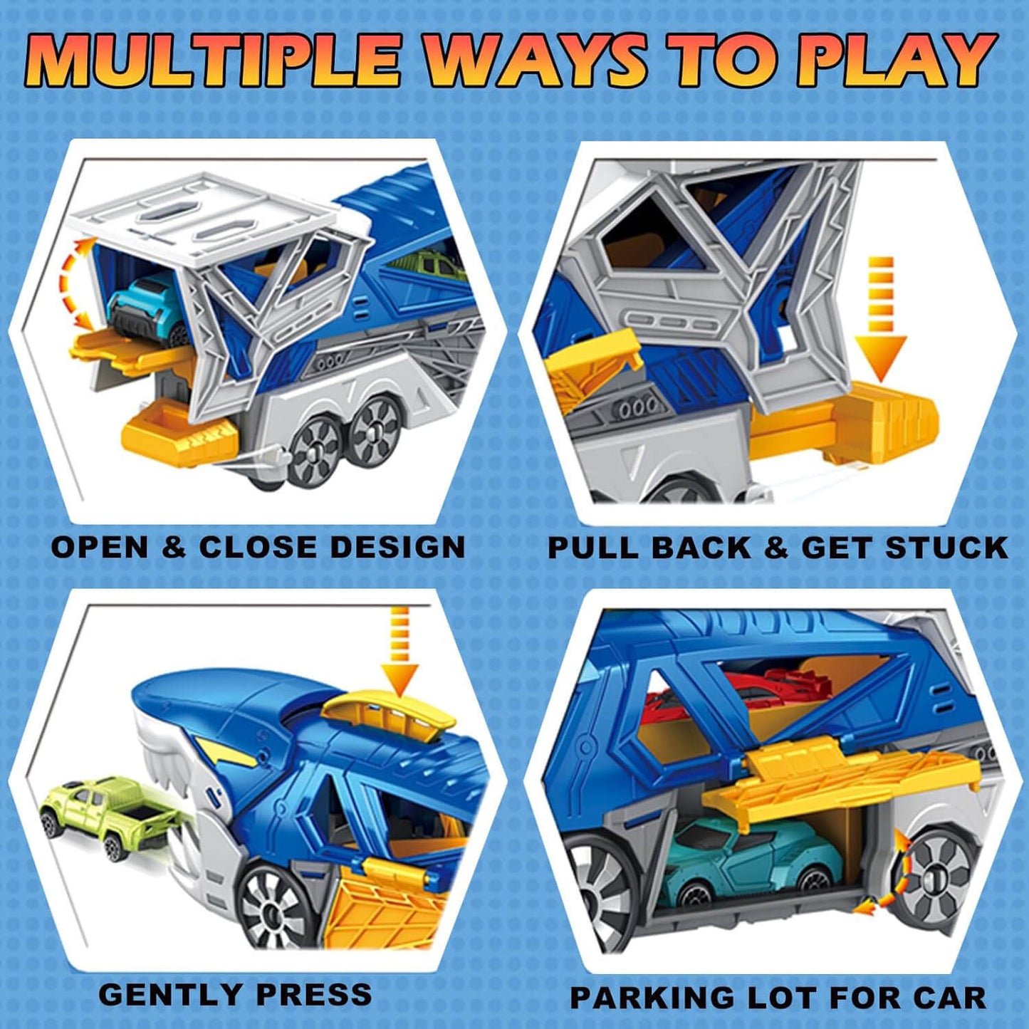 Shark Car Race Track Set Toy