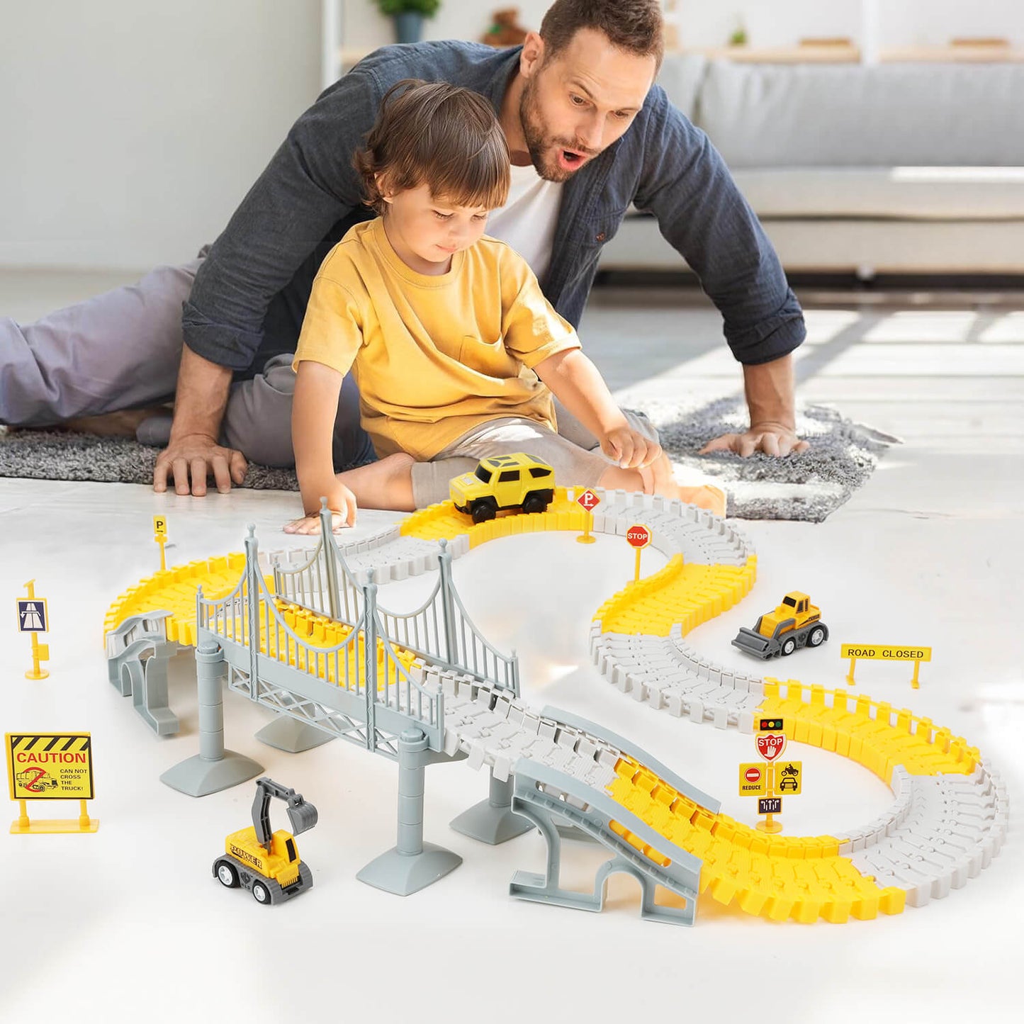 180PCS Construction Toys Race Track Set