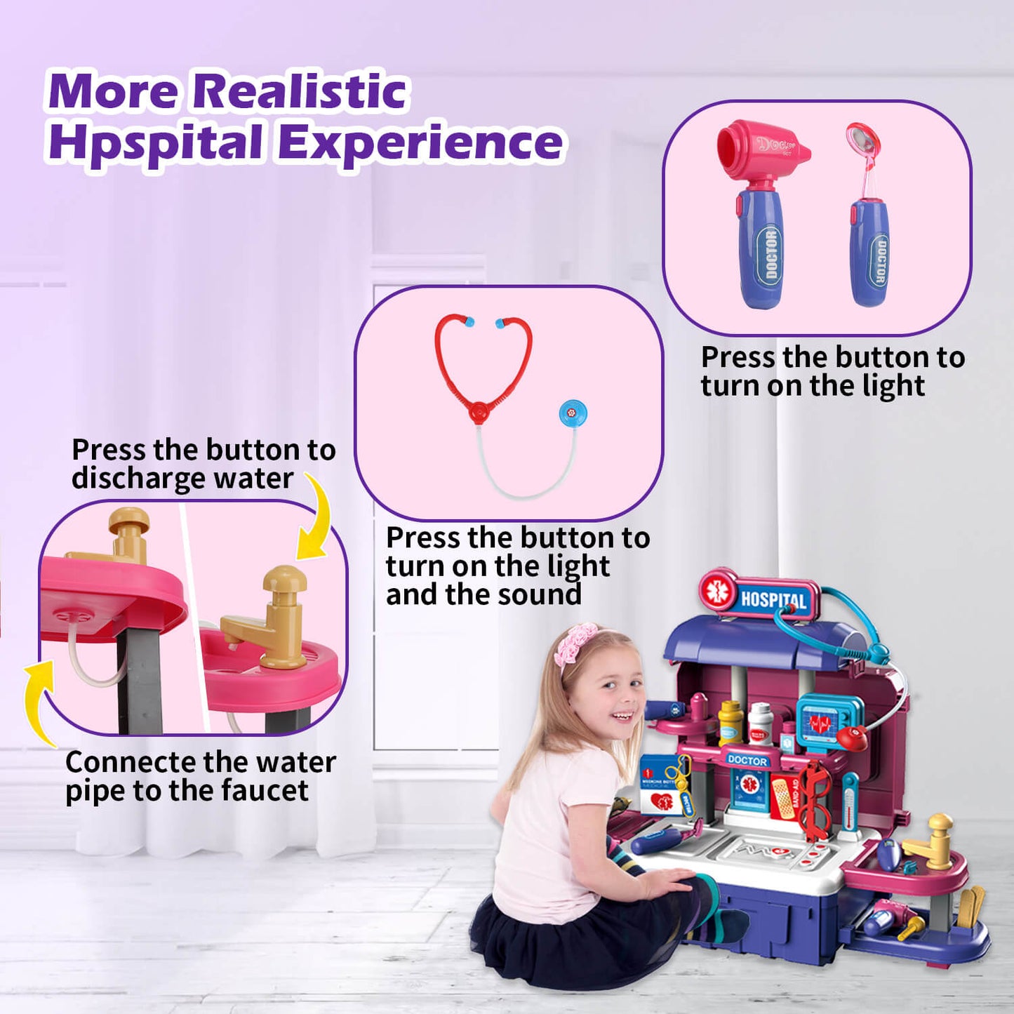 38Pcs Toy Doctor Kit for Kids
