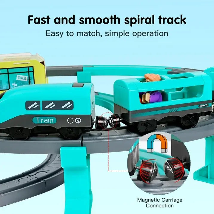 Kids Train Track Toy Set