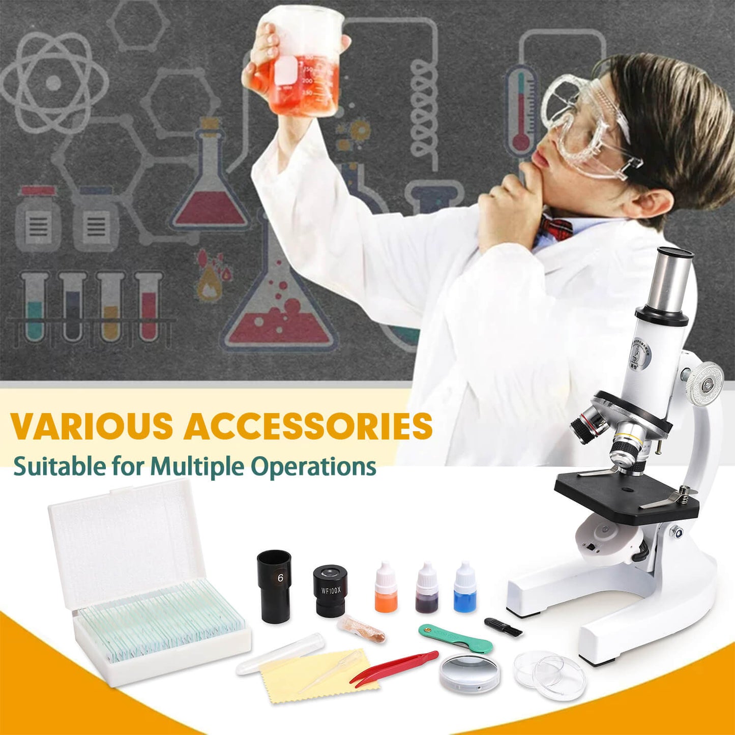 Microscope for Kids 400X-24000X