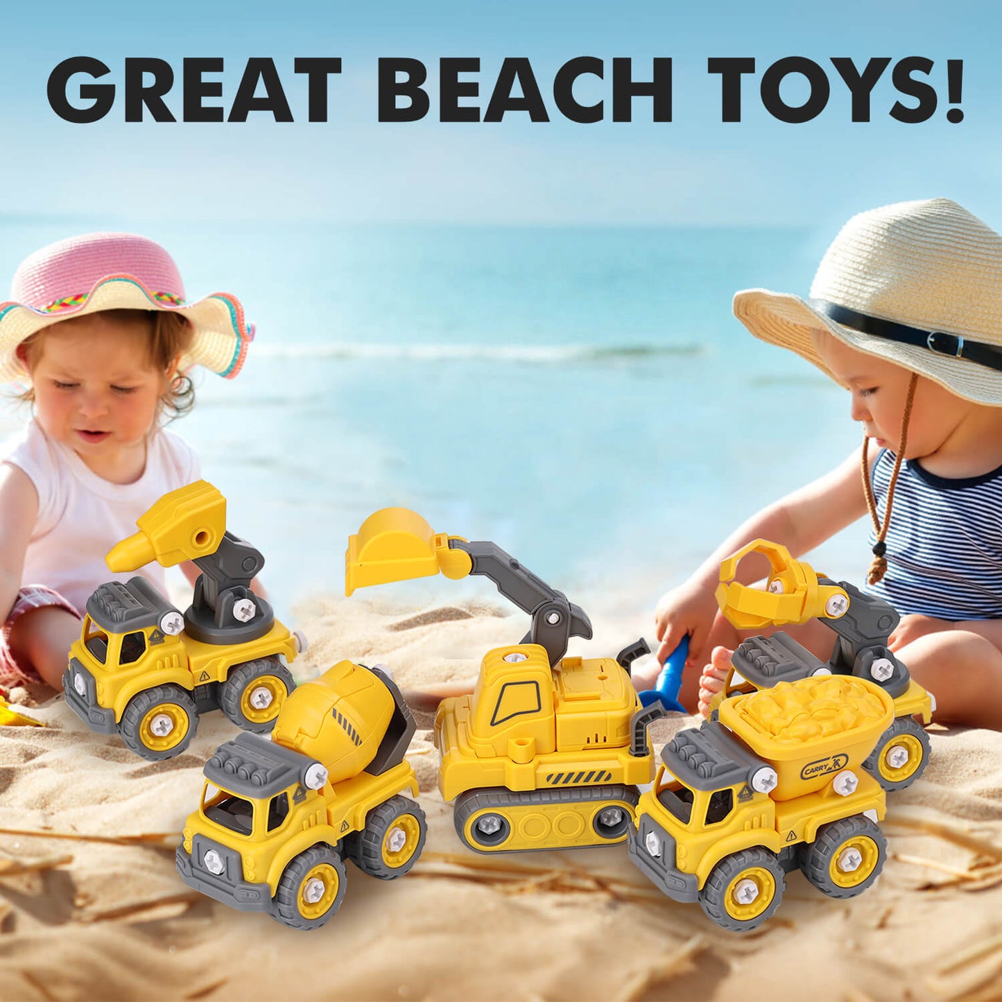 5 in 1 Robot Construction Vehicles Set