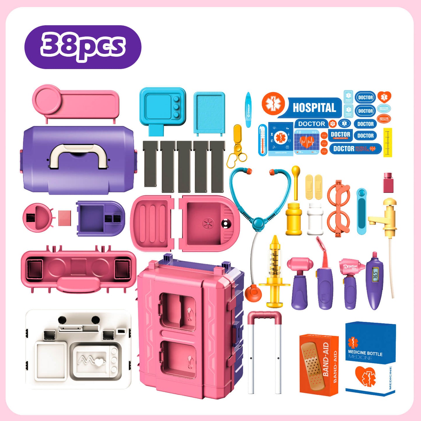 38Pcs Toy Doctor Kit for Kids