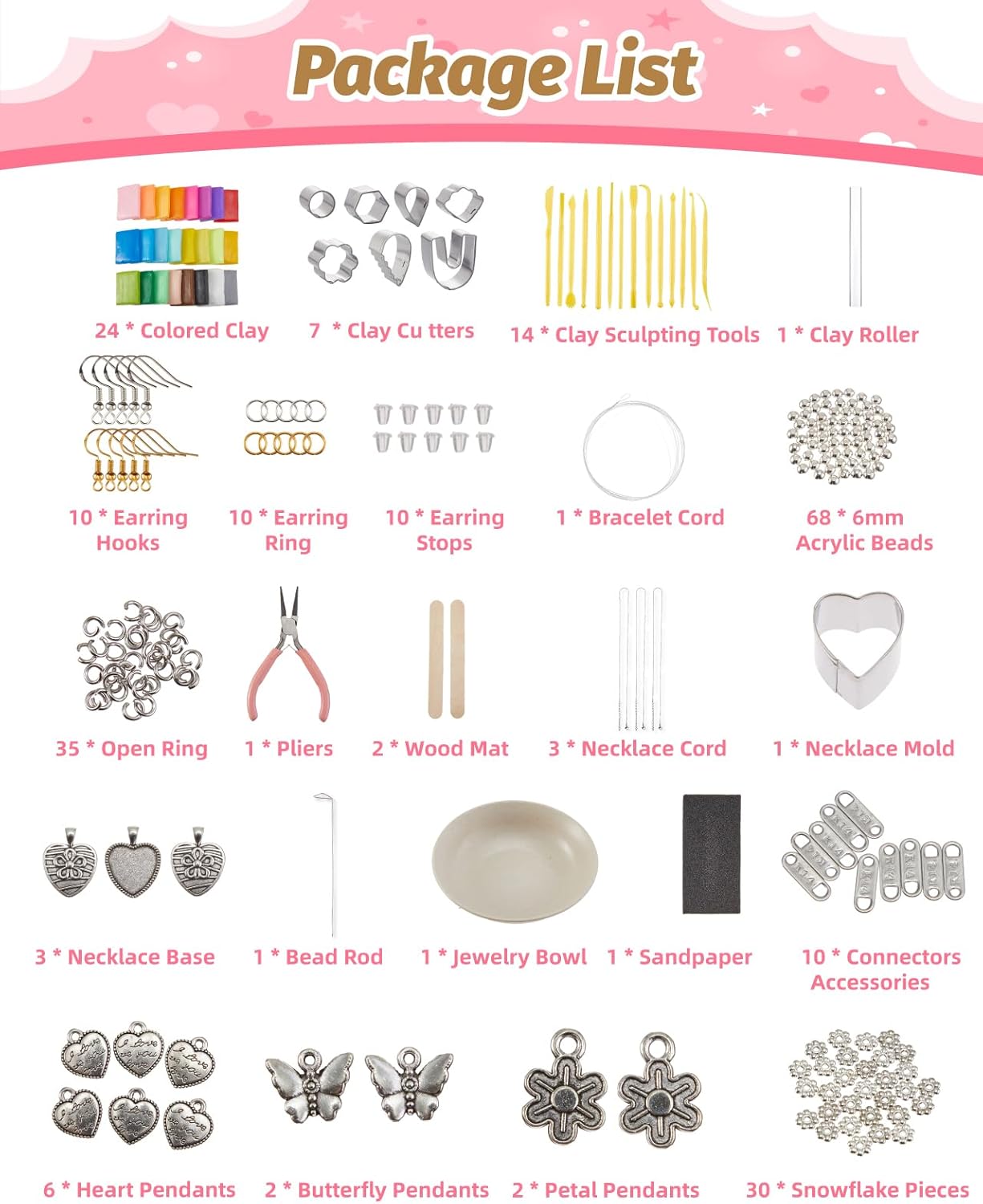 Clay Jewelry Making Kit for Kids