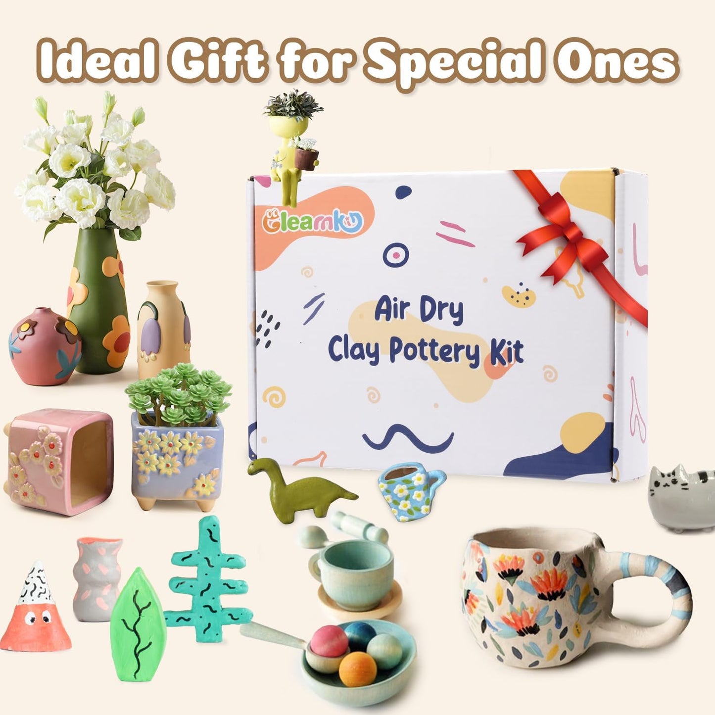 43 PCS Air Dry Clay Pottery Kit
