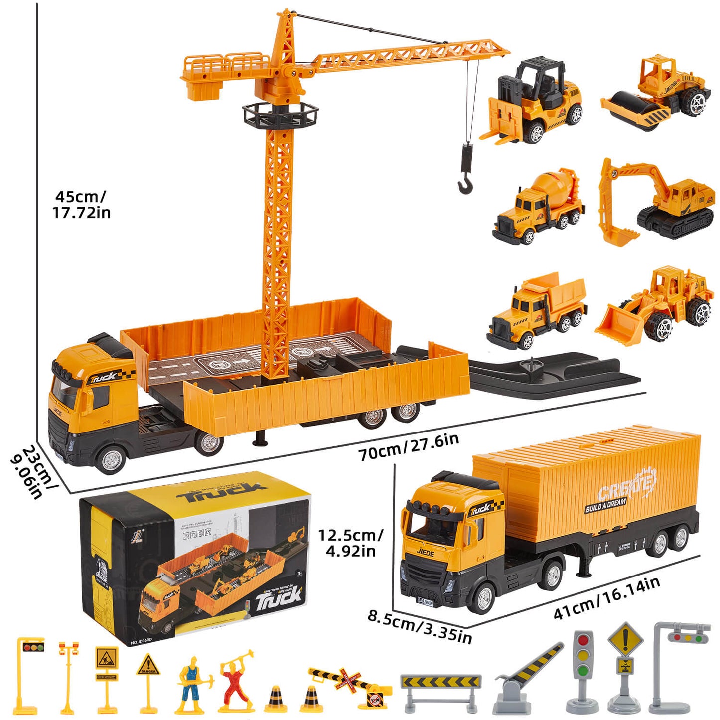 Construction Vehicles Toy Playset