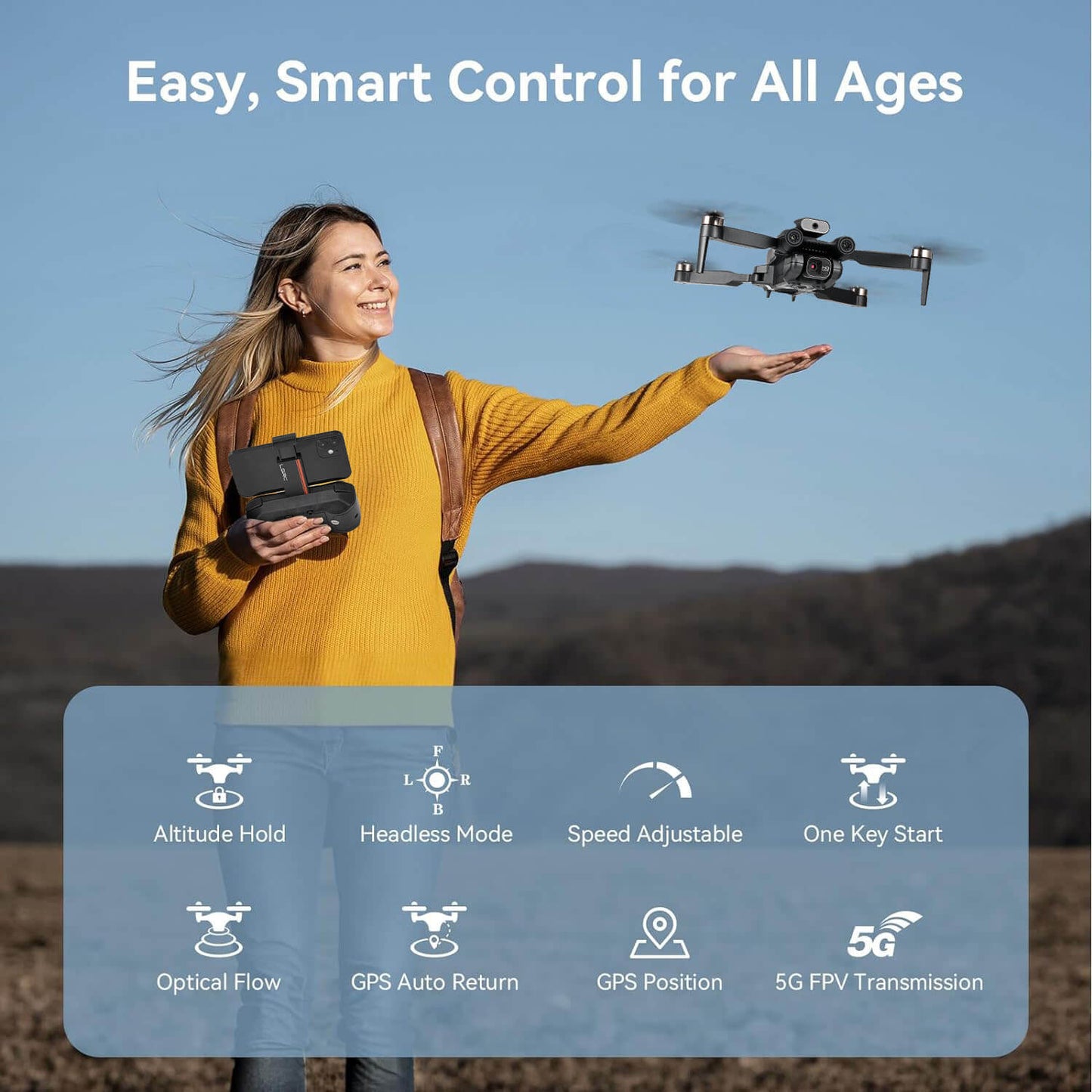 S1S RC Drone with 4K HD Camera