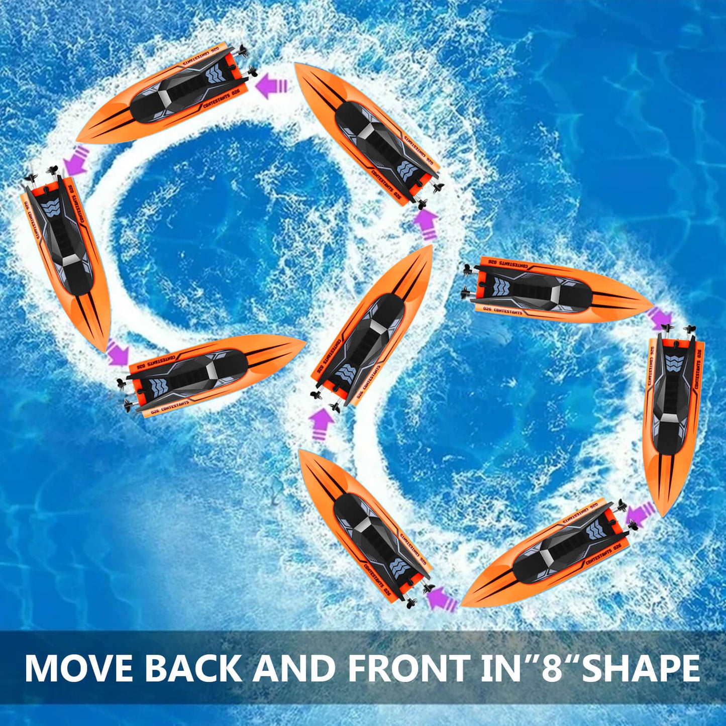 Orange RC Boat