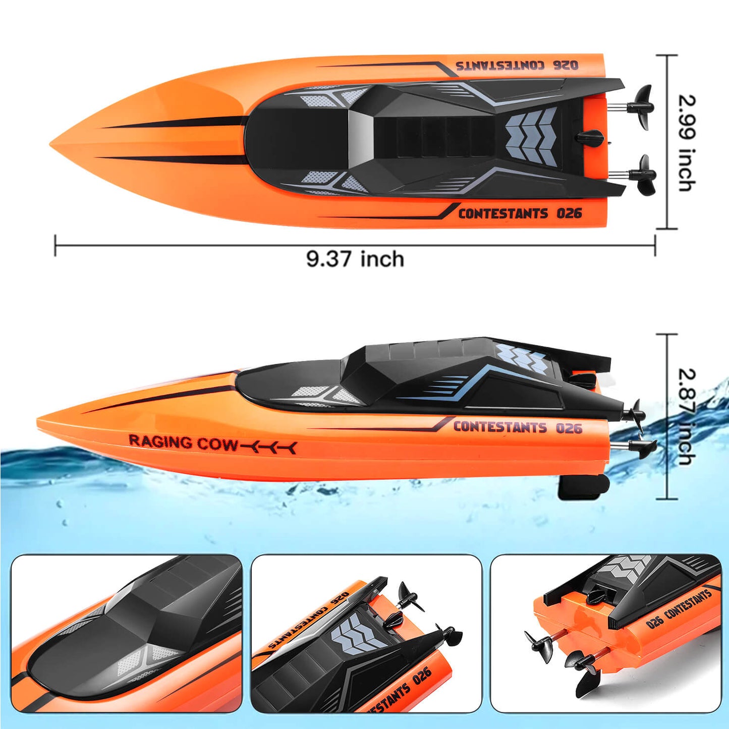 Orange RC Boat
