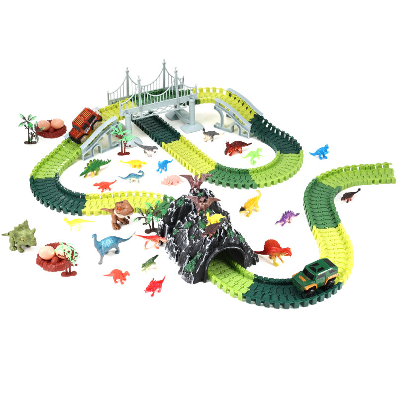 240PCS Dinosaur Race Track Set