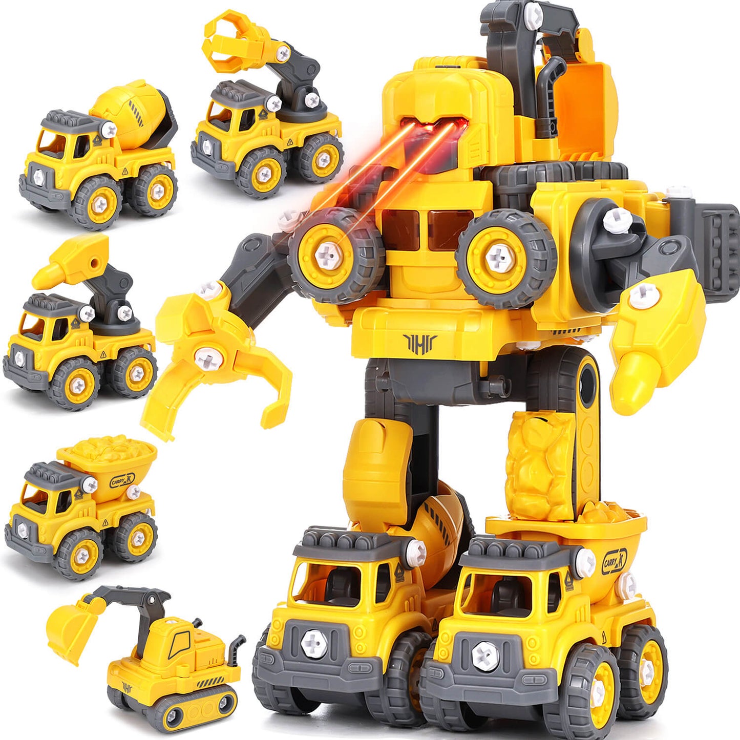 5 in 1 Robot Construction Vehicles Set