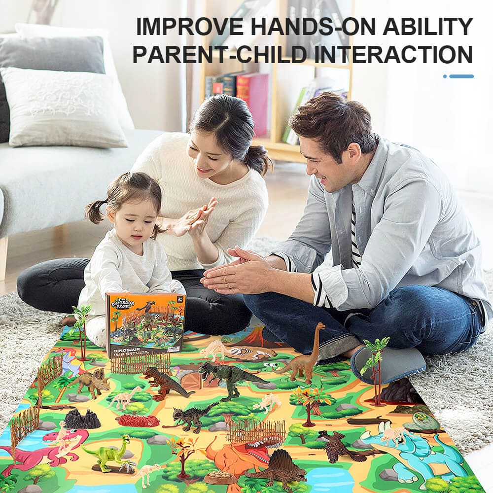 Gleamkid dinosaur toys promoting parent-child interaction and improving hands on ability. Great for family playtime.