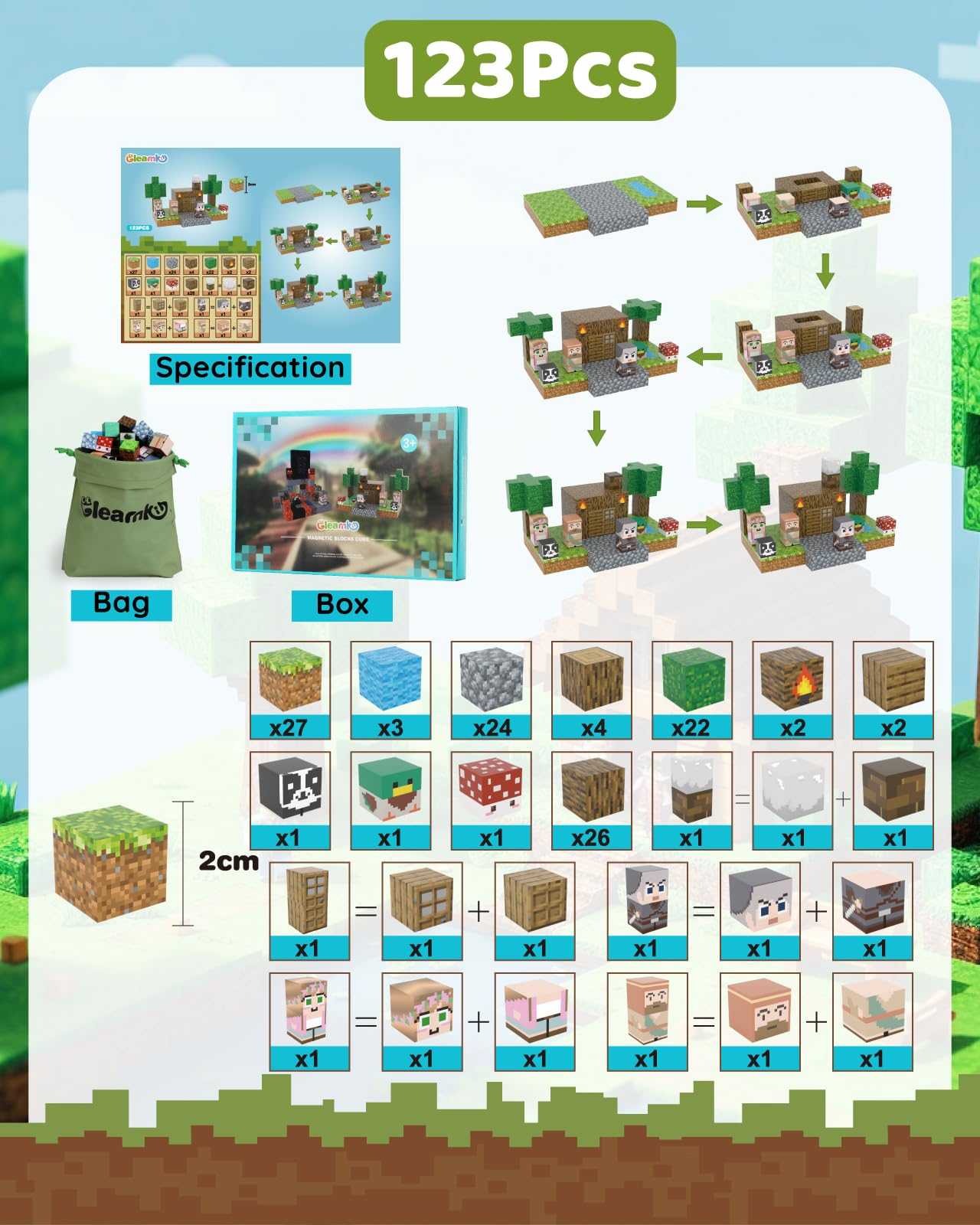 Medieval Castle Magnetic Blocks Set