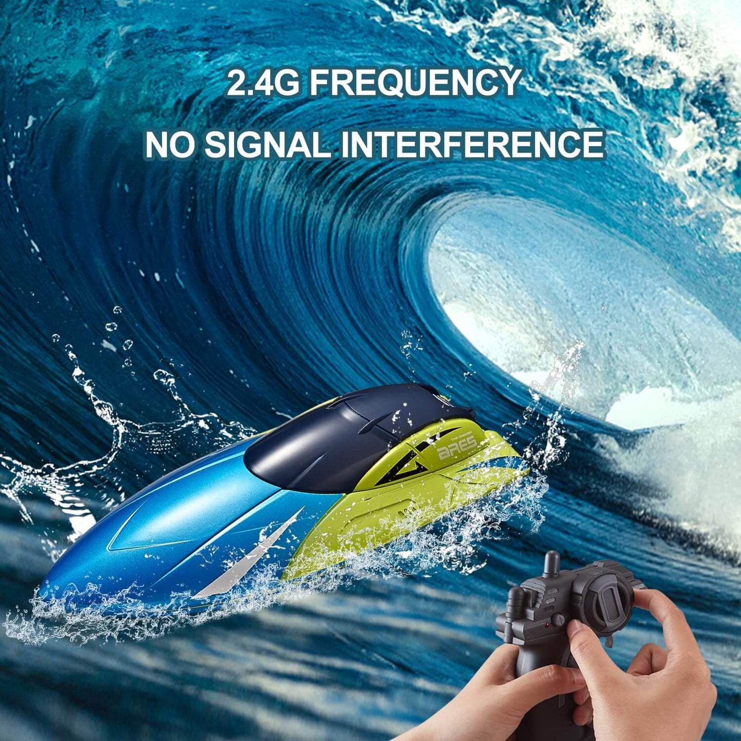 Blue RC Boat
