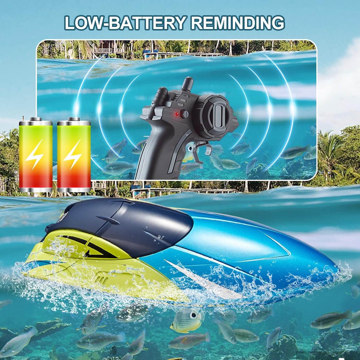 Blue RC Boat