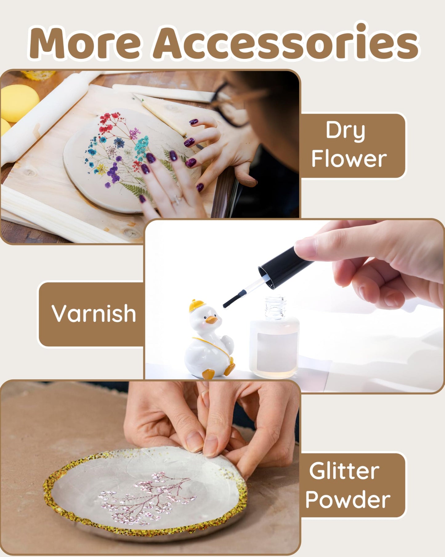 51 PCS Air Dry Clay Pottery Kit