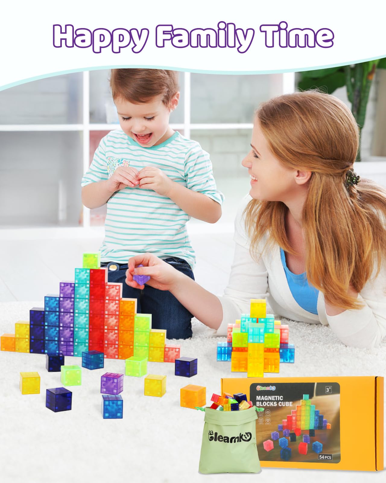 54PCS Magnetic Blocks Set