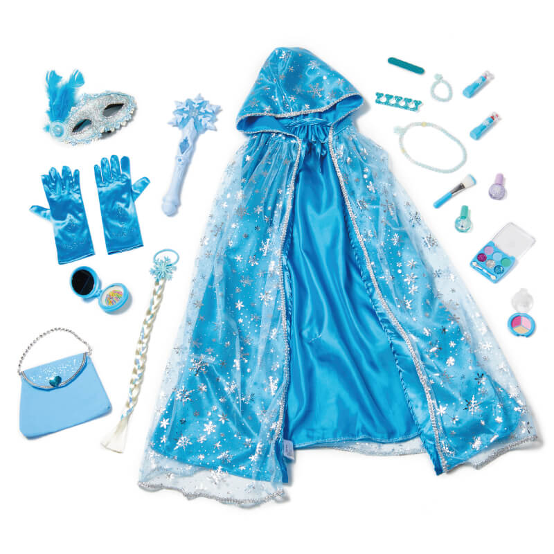 Frozen Princess Dress Up Set | Light-Up Cape, Music Wand & Makeup Kit Frozen Princess Dress Up Set | Light-Up Cape, Music Wand & Makeup Kit
