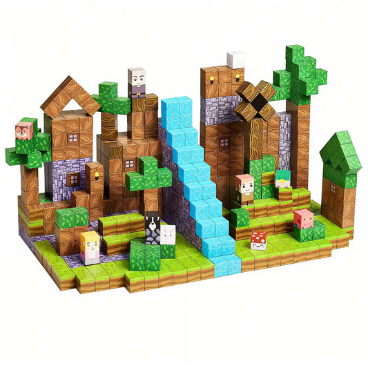 Forest Castle Magnetic Blocks Set