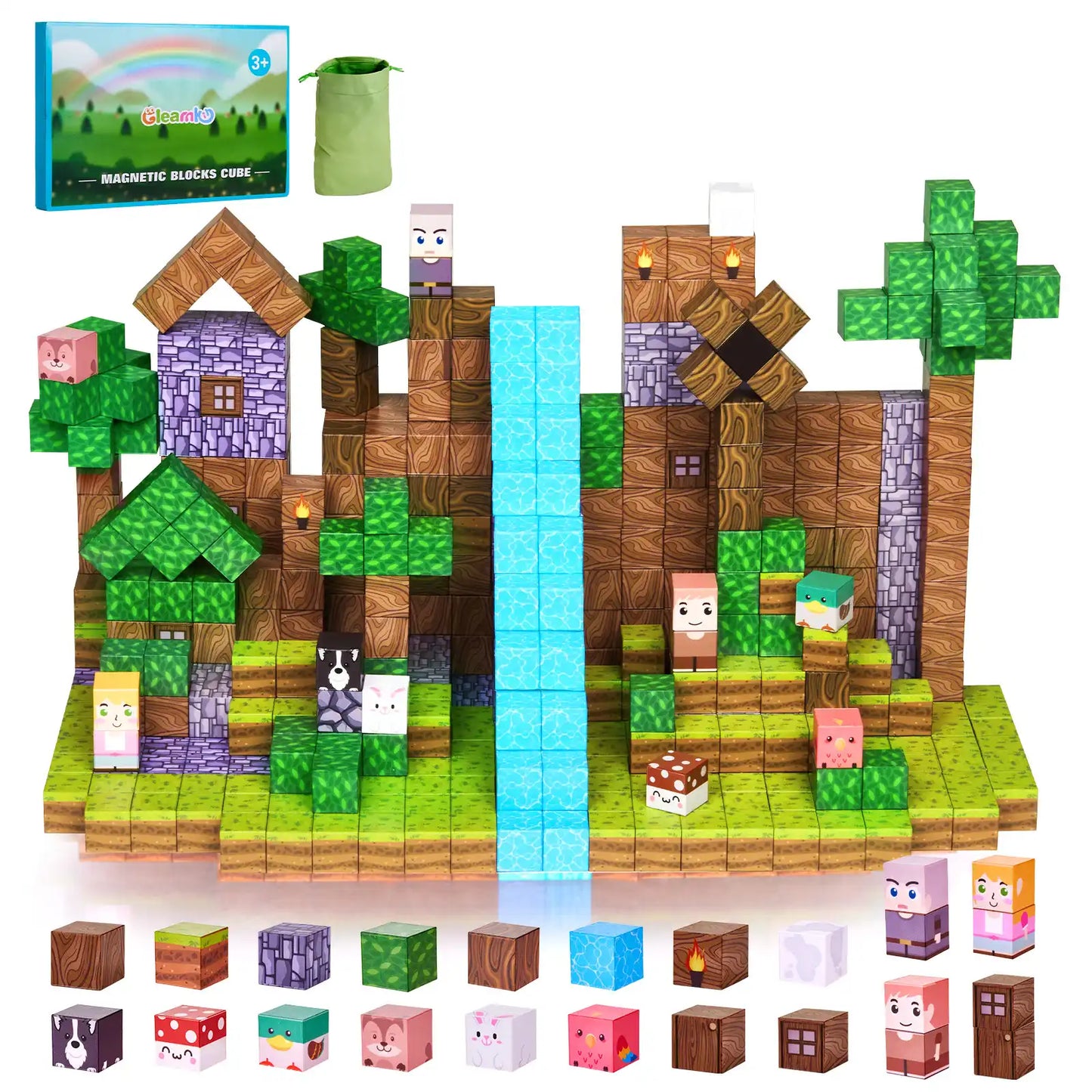Forest Castle Magnetic Blocks Set