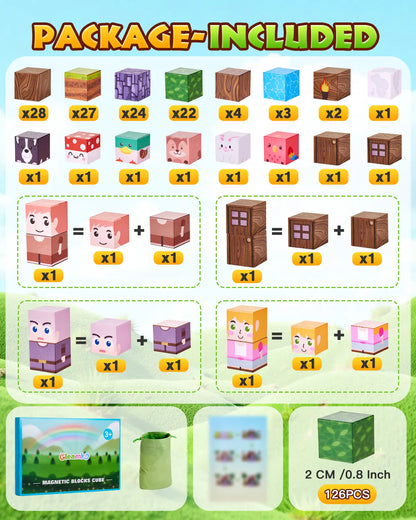 Forest Castle Magnetic Blocks Set
