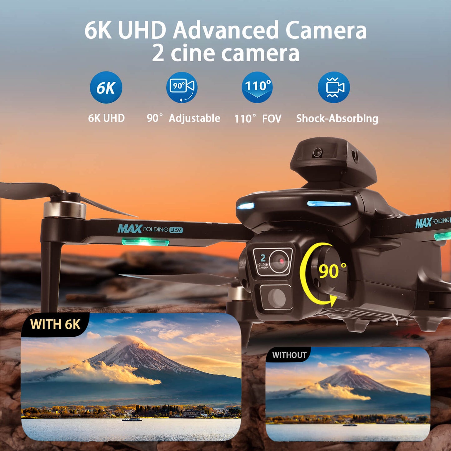 XT606 Drone with 6K Camera