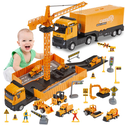 Construction Vehicles Toy Playset