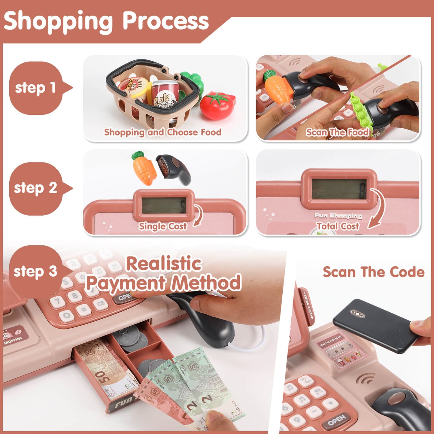 Pink Cash Register Toy