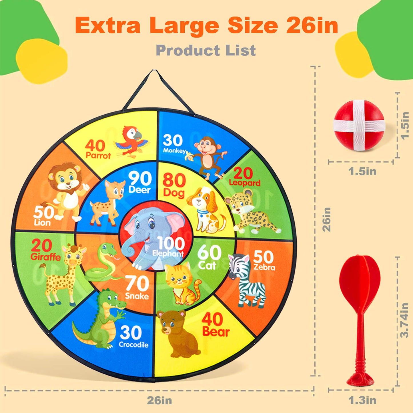 26" Dart Board Toy