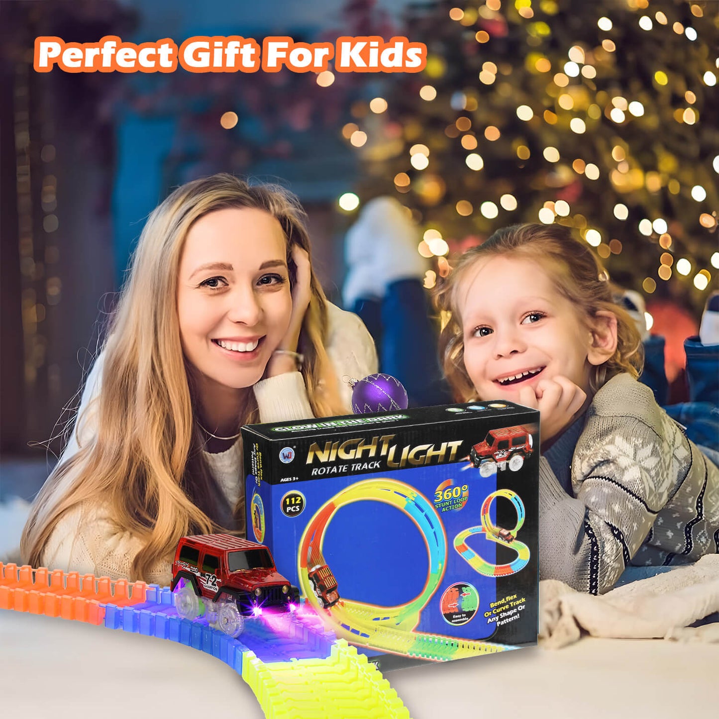 114pcs Glow Race Track Set Toy