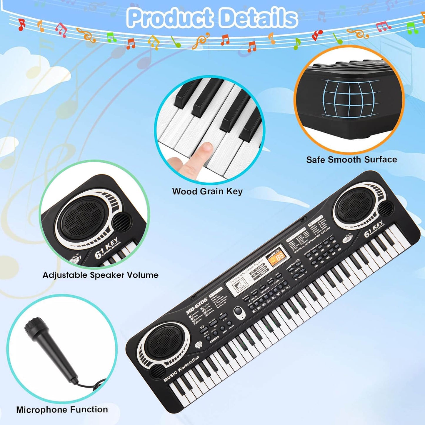 61 Keys Baby Piano Toy