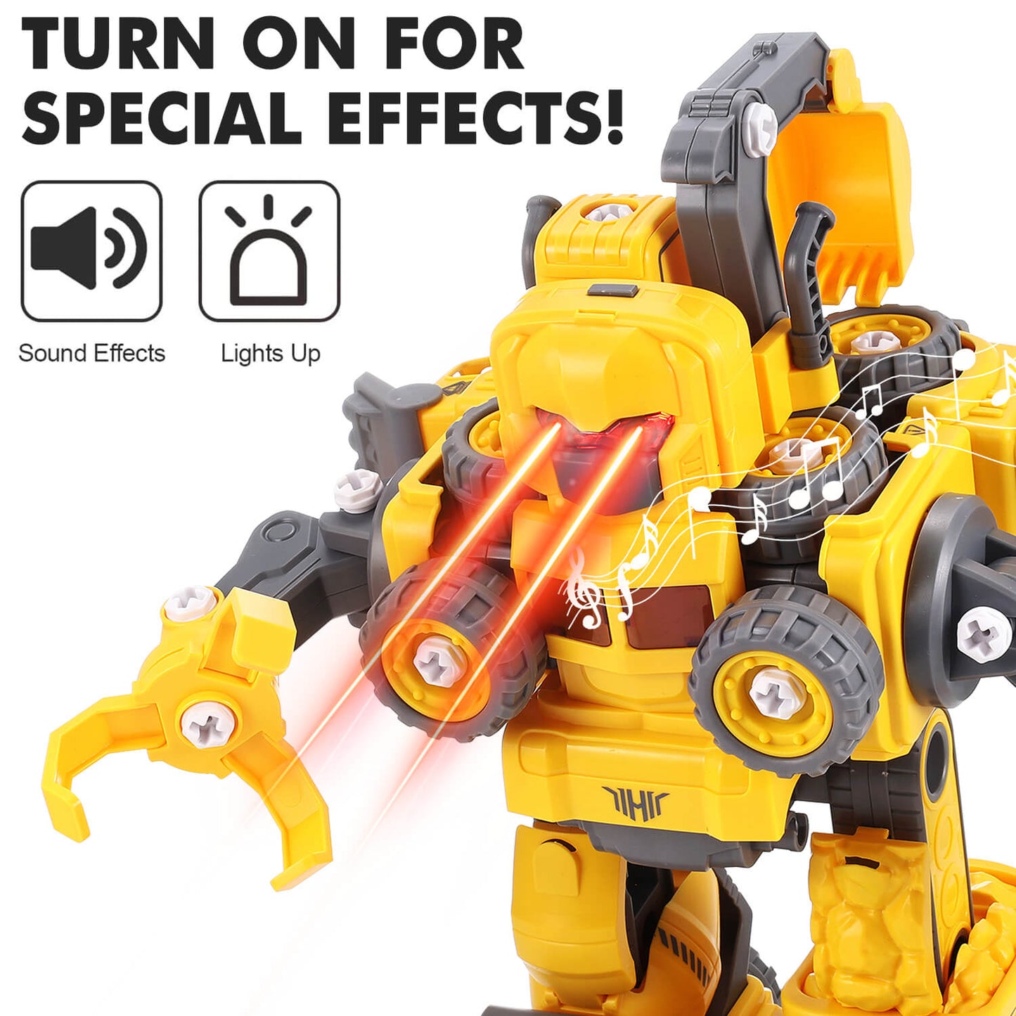 5 in 1 Robot Construction Vehicles Set