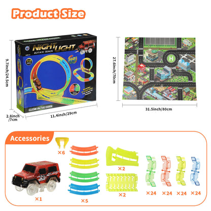 114pcs Glow Race Track Set Toy