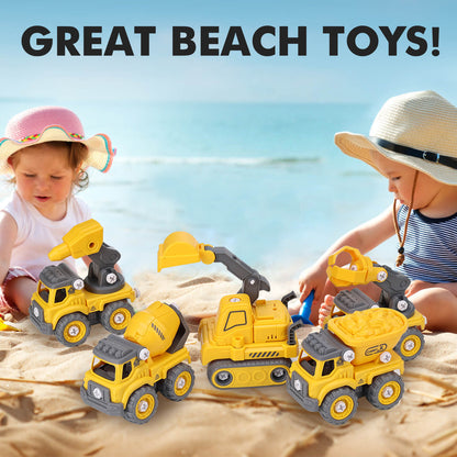 5 in 1 Robot Construction Vehicles Set