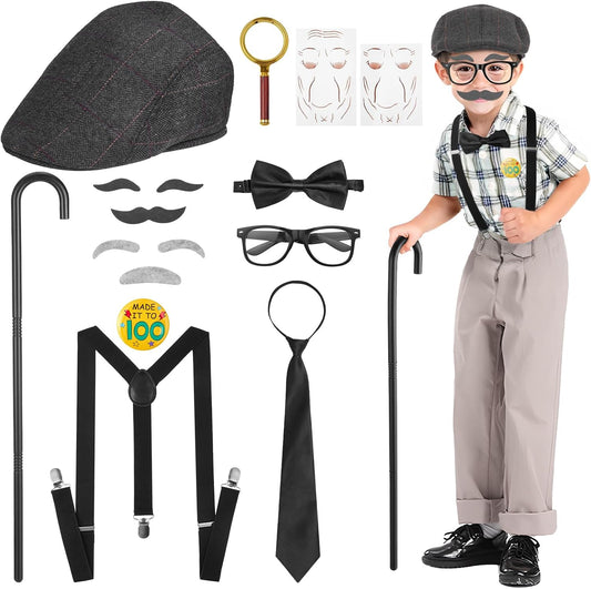 Kids Old Man Costume Set