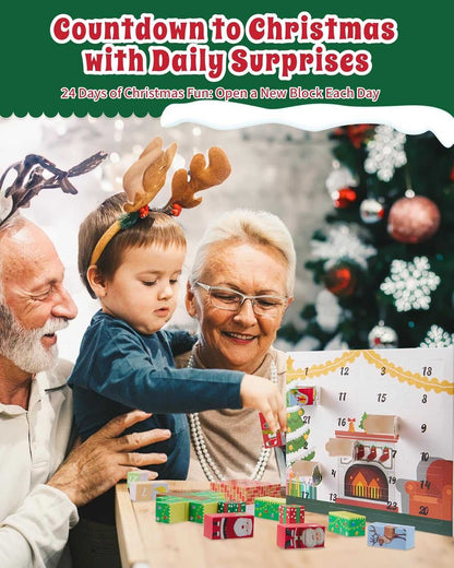 Advent Calendar 2024 for Kids, Teens, Adults, Christmas Kids Building kit, 24 Day Surprise Magnetic Puzzle Blocks Christmas Countdown Calendar Gift Box, Xmas Decor for Boys, Girls, Women, Men