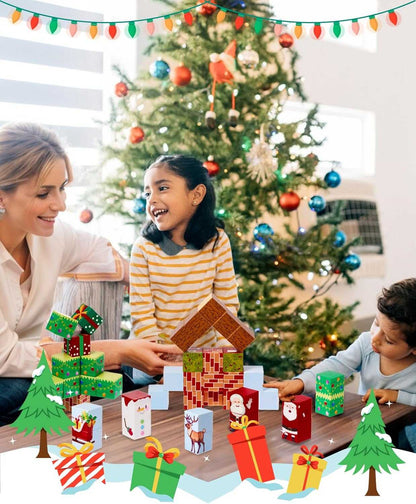 Advent Calendar 2024 for Kids, Teens, Adults, Christmas Kids Building kit, 24 Day Surprise Magnetic Puzzle Blocks Christmas Countdown Calendar Gift Box, Xmas Decor for Boys, Girls, Women, Men