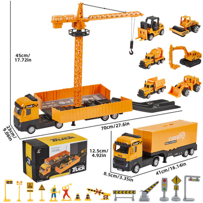 Construction Vehicles Toy Playset