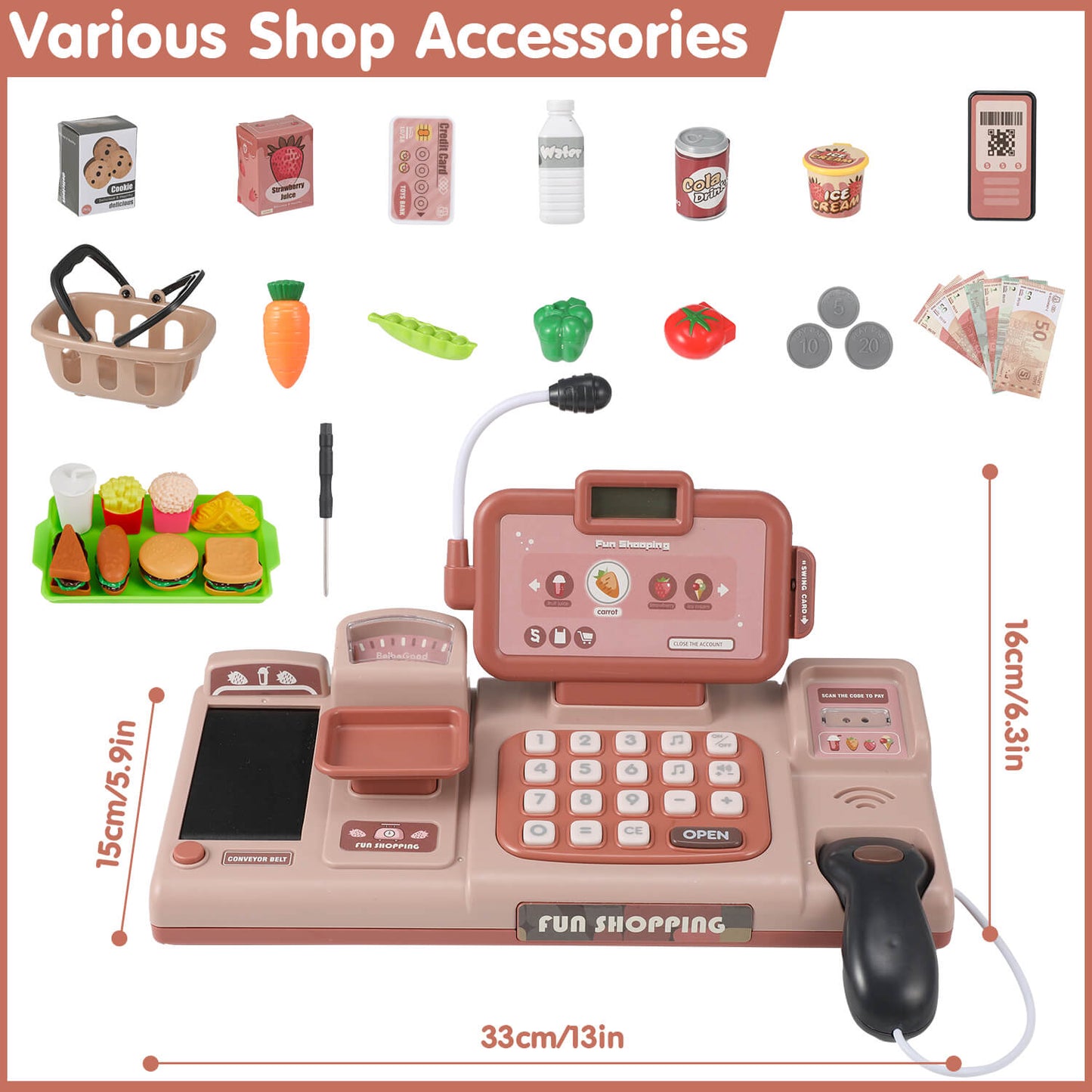 Pink Cash Register Toy