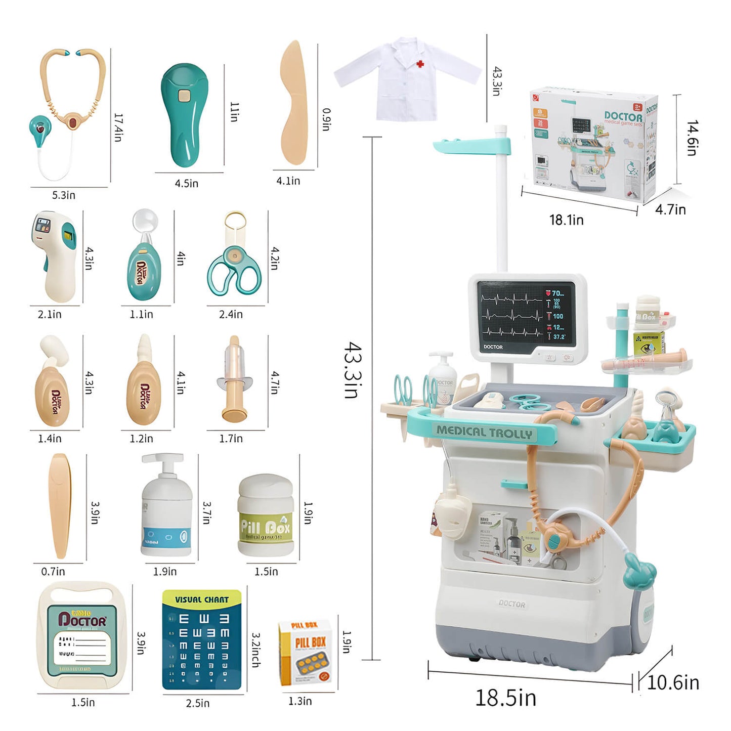 28PCS Doctor Kit for Kids