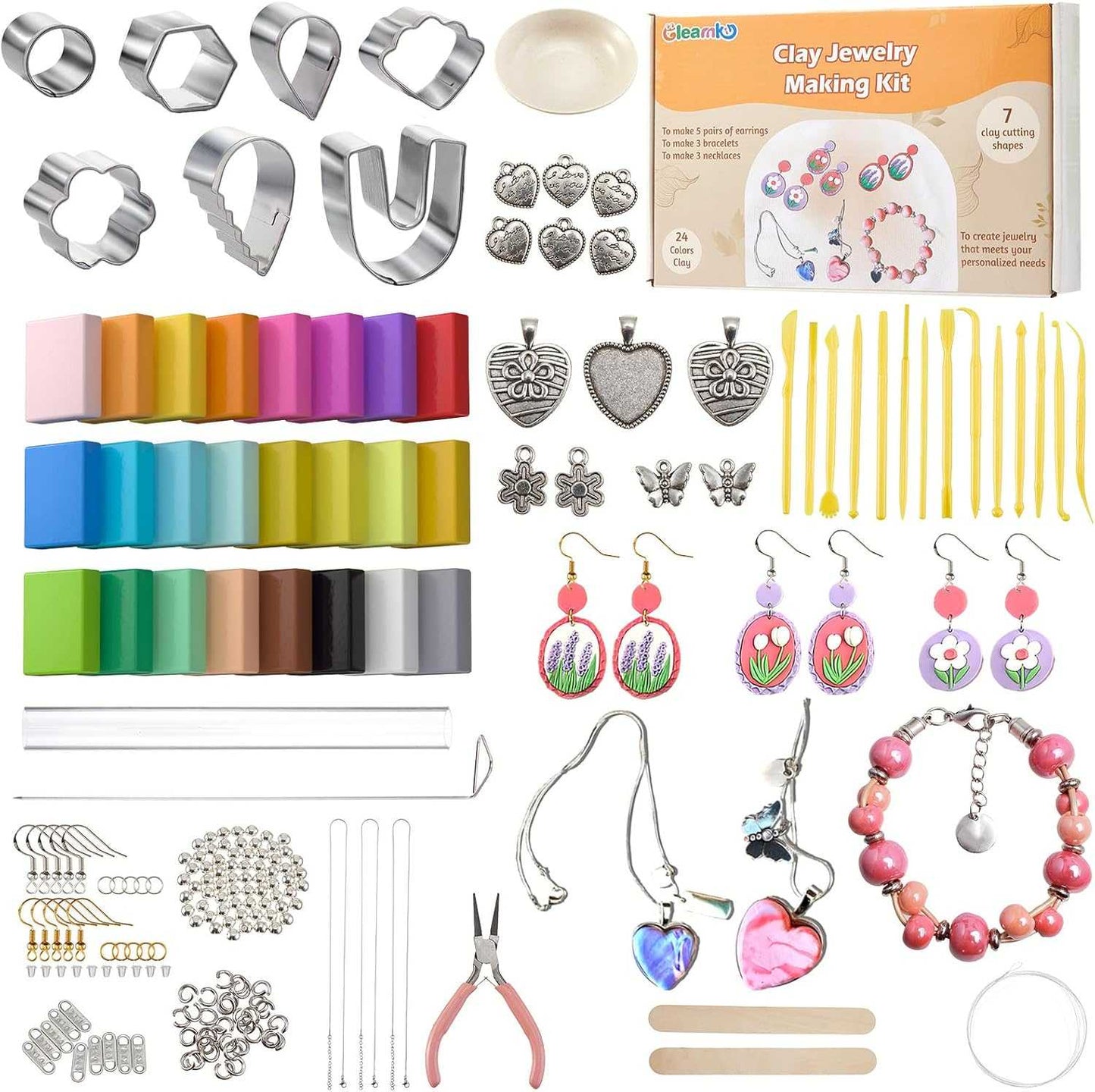 DIY Clay Jewelry Kit| Polymer Clay Earrings|Birthday Gift for