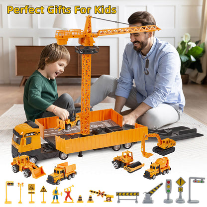 Construction Vehicles Toy Playset